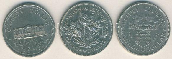 1970. 1$ "Manitoba" + 1971. 1$ "Brit-Kolumbia" + 1973. 1$ "Prince Edward-sziget" T:2+,2