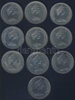 Kanada 1976-1982. 1$ (10x) 6klf évszámmal T:2,2- ph.