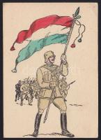 Military WWII Hungarian soldier, patriotic propaganda (EK)