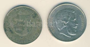 1947. 5Ft Ag (2x) "Kossuth" T:2,2-