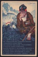 Petőfi quote, irredenta propaganda, artist signed