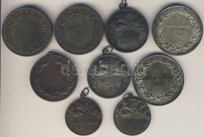 1933-1942. 9db különböző díjérem "Magyar Sakkszövetség" és "Abonyi Serleg", közt...