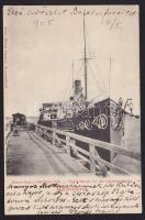 Balatonfüred a Baross gőzös a kikötőben