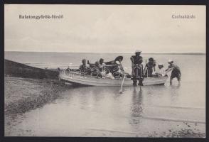 Balatongyörök csónakázás