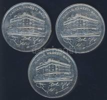 1992. 200Ft Ag "MNB" (3x) T:1-