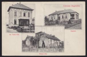 Maglód kaszinóval, a Tichy- és a Pénzes-villával