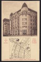 Budapest XIII. Magyar Földrajzi Intézet, térképpel (cut / levágott)