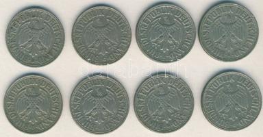 NSZK 1950D 1M + 1950G 1M + 1950J 1M + 1950F + 1954J 1M + 1956G 1M + 1958F 1M + 1959G 1M T:2-/3+