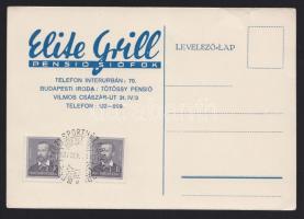 Elite Grill, Pensió Siófok So.Stpl (small tear)