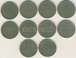 NSZK 1970D 1M + 1970F 1M + 1971D 1M + 1972J + 1974D 1M + 1974J 1M + 1975D 1M + 1975F 1M + 1976F 1M + 1977D 1M T:2+/2-,2/3+