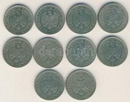 NSZK 1970D 1M + 1970F 1M + 1971D 1M + 1972J + 1974D 1M + 1974J 1M + 1975D 1M + 1975F 1M + 1976F 1M +...