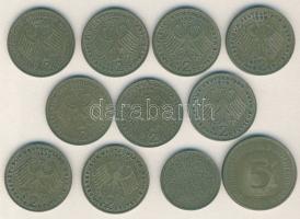 NSZK 1969D,G,J 2M (3x) + 1970F,J 2M (2x) + 1972D 2m + 1973D 2M + 1974F 2M + 1976F 2M + 1975J 5M T:2/3