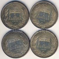 1912KB-1915KB 1K Ag (4x) T:2+(patina)