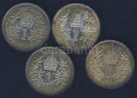 Ausztria 1912-1915. 1K Ag (4x) T:2/2- patina