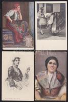 11 db háború előtti folklórlap / 11 folklore cards