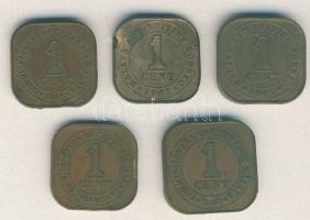 Malaya 1941-1961. 1c (5x) mind klf évszámmal T:2,3 ph.