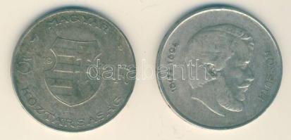 1947. 5Ft Ag (2x) "Kossuth" T:2-,3 ph.