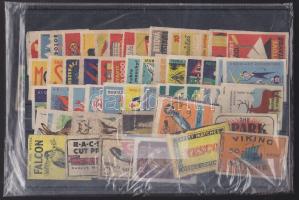 212 db klf magyar és külföldi gyufacímke stecklapokon