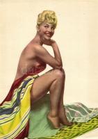 cca 1950 4 db amerikai pin-up girl kép / 3 pin up girls photo 14x20 cm