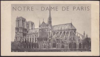 38 db régi képeslapot tartalmazó könyv a párizsi Notre Dame-ról