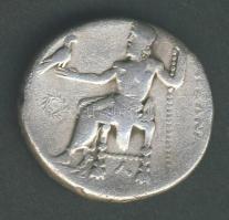 Ókori Görögország / Makedónia ALEXANDER III. i.e 336-323. "Ülő Zeus sassal és jogarral" Babilon verdejel, trón alatt Lambda" Tetradrachma Ag (16.61g) T:3
