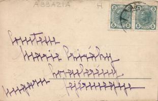 Abbazia with Pension Lederer and the Grand Hotel folding card