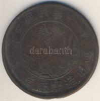Kína / Szecsuan Provincia 1913. 200 Cash T:3
