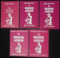 1983-1984 5 db BÁV ékszer aukció katalógus