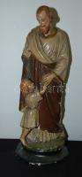 Szerzetest gyermekkel ábrázoló gipsz szobor 31cm magas