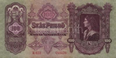 1930. 100P (2x) egymásutáni sorszámmal T:I