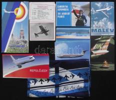 Repülős tétel: reklámok, szórólapok, képeslapok, Malév kendő