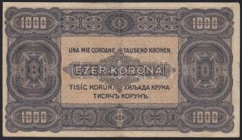 1923. 1000K "8 FILLÉR NYOLC FILLÉR" felülbélyegzéssel T:III