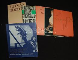 6 db klf verses könyv: Quasimodo, A női test szépsége, Litván költők, Szép versek, A költészet másnapja, stb.