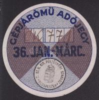 1936 Gépjárómű adójegy / car due stamp