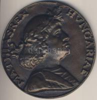 DN. "Mathias Rex / Hungariae" Mátyás Király reneszánsz plakettjének modern öntvénye (85mm/213g) T:1