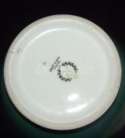 Virágokkal díszített nagyméretű dekoratív porcelán váza aranyozott szegéllyel 28cm magas / Chinaware...