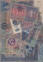 1902. 1000K + 1904. 10K + 1912. 100K (3x) + 1913. 20K + 1914. 10K + 50K (2x), összesen 9db mindegyik román körbélyegzővel T:II,III,IV