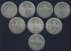 1993-94. 200Ft Ag "MNB" "Deák" (8x) T.2,2-