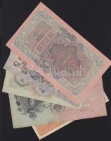 Oroszország 1898-1912. 1R, 3R, 5R, 10R, 25R, 500R bankjegyek T:vegyes