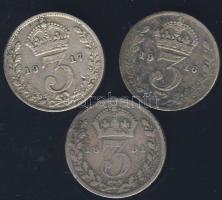 Nagy-Britannia 1891-1917. 3p Ag (3x) T:vegyes