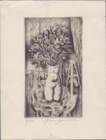 Mickel Fingestein (1883-1943): Ex libris rézkarc, jelzett 31/100 18x23 cm