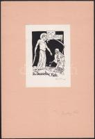 Szalay Pál Z.(1891-1975): Ex libris, linometszet-papír, jelzett, 8x11 cm