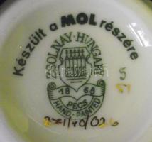 Kézzel festett sorszámozott Zsolnay porcelán vázapár / Handpainted Zsolnay chinaware vases 16,5cm