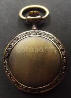 Jelzés nélküli modern elemes zsebóra új és működőképes állapotban díszes óratokkal