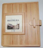 2002 Bratislava - Pressburg: Picture album with CD in woodden binding (Slovakian/German/English) 160p.