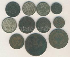 Cári Oroszország 1856BM 3k T:4- R! + 1898. 1k + 1906. 1k + 1908. 15k Ag + 1910. 1k + 2k + 1912. 1/2k...