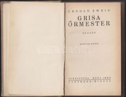 Arnold Zweig: Grisa őrmester I.-II., Pantheon, cca 1940