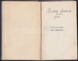 Herczeg Ferenc: Pro Libertate I. kötet dedikált!, Singer és Wolfner, kissé laza félvászon kötésben
