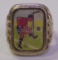 Puskás Ferenc saját kezű aláírása egy rajongója névjegykártyáján, valamint az általa ajándékozott di...