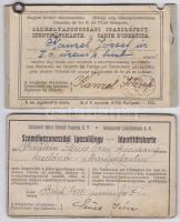 1911 Budapesti helyi Érdekű Vasutak és MÁV fényképes igazolványok / 2 railroad id-s